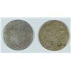 Image 1 : (2) LOW GRADE THREE CENT SILVERS