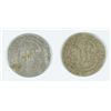 Image 2 : (2) LOW GRADE THREE CENT SILVERS