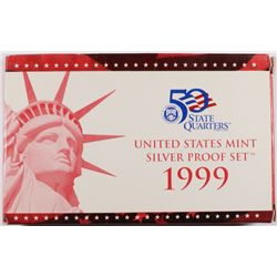 1999 UNITED STATES SILVER PROOF SET IN NICE ORIGINAL PACKAGING,  NICE COINS!