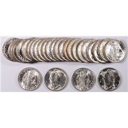 LOT OF ( 29 ) GEM BU BLAST WHITE 1945-D MERCURY DIMES, GEM COINS!!!