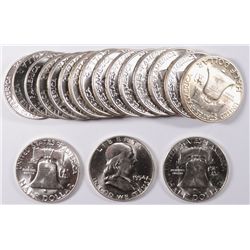 ( 18 )  GEM BU FRANKLIN HALF DOLLARS-1954 AND 1954-D