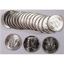 ORIGINAL GEM BU ROLL OF 1964 KENNEDY HALF DOLLARS