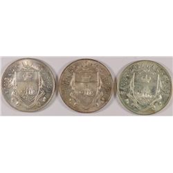 ( 3 ) BAHAMAS $5.00 SILVER COINS, ALMOST 4 oz. ASW