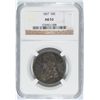 Image 1 : 1837 REEDED EDGE HALF DOLLAR, NGC AU-53  NICE COLOR!