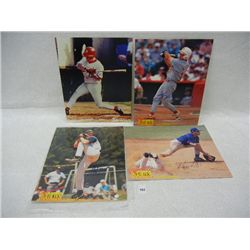 4-Autographed Baseball Signature Rookies,Andy Yount, Shea Morenz, Edgardo Alfonzo & Darin Erstad