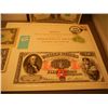 Image 2 : 4- Uncut One Dollar Notes , & 1 Dollar Federal Reserve Note &1976  Two Dollar Note