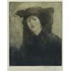 Image 1 : Tavík František Šimon, Lady Wearing a Hat with a Veil, 1907