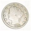 Image 1 : 1912 LIBERTY "V" NICKEL RED BOOK VALUE IS $8.00+ *NICE EARLY FINE GRADE*!! LIBERTY NICKEL CAME OUT O