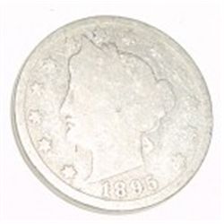 1895 LIBERTY "V" NICKEL RED BOOK VALUE IS $7.00+ *NICE EARLY GOOD GRADE*!!