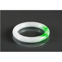 Fine Chinese Two Tone Green Jadeite Bangle