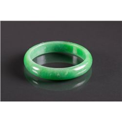 Exquisite Emerald Green Jadeite Carved Bangle