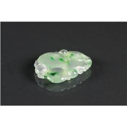 Chinese Green Jadeite Calabash Pendant