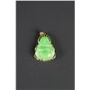 Image 2 : Chinese Fine Green Jadeite Buddha with 18K Pendant