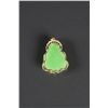 Image 3 : Chinese Fine Green Jadeite Buddha with 18K Pendant