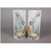 Image 1 : Pair of Chinese Bitong Porcelain Vases Tongzhi