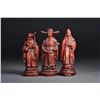 Image 1 : Set of 3: Ox Bone Carved Fu, Lu, Shou Figures