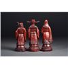 Image 2 : Set of 3: Ox Bone Carved Fu, Lu, Shou Figures