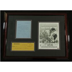"Gone With the Wind" 24x18 Custom Framed Display  Signed by (3) with Clark Gable, Vivien Leigh & Ann