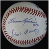 Image 1 : 500 Home Run Club ONL Baseball Signed by (4) with Willie Mays, Frank Robinson, Harmon Killebrew & Ha