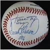 Image 2 : 500 Home Run Club ONL Baseball Signed by (4) with Willie Mays, Frank Robinson, Harmon Killebrew & Ha