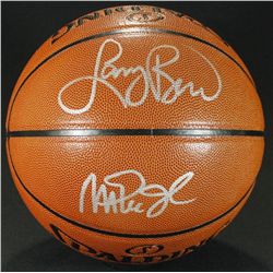 Larry Bird & Magic Johnson Signed Basketball (PSA COA)