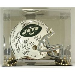 1969 Super Bowl Champions New York Jets Full Size Authentic Pro Line Helmet Signed by (25) with Joe 