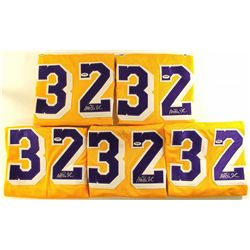 Lot of (5) Magic Johnson Signed Lakers Jerseys (PSA COA)