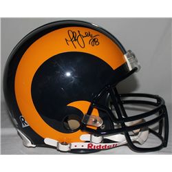 Marshall Faulk Signed Rams Authentic Full-Size Throwback Helmet (JSA COA)