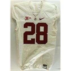 Dee Milliner Game-Worn Alabama Crimson Tide # 28 Football Jersey from 2011 (PA LOA)
