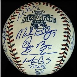 2010 MLB All-Star Team-Signed Baseball Signed by (32) with Adam Wainwright, Adrian Gonzalez, & Andre