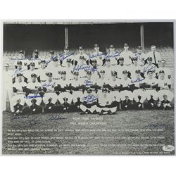 New York Yankees "1961 World Champions" 11x14 Photo Signed by (20) with Tom Tresh, Clete Boyer, Luis