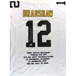 Terry Bradshaw Signed Steelers Stat Jersey (JSA COA)
