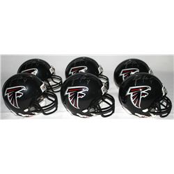 Lot of (6) Brett Favre Signed Falcons Mini-Helmets (Favre COA)