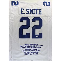 Emmitt Smith Signed Cowboys Stat Jersey (JSA COA)
