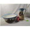 Image 6 : ENGLISH ANTIQUE WASH PITCHER AND BOWL