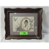 Image 1 : 1890 GERMAN FRAMED DRAWING GIRL