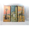 Image 2 : 3 AFRICAN SAFARI ANIMAL WALL ART GIRAFFE & TIGER