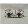 Image 1 : SMALL METAL TEAPOT SALT AND PEPPER SHAKERS