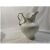 Image 3 : WHITE PORCELAIN WASH BOWL AND PITCHER