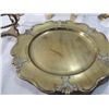 Image 2 : LOT 6 BRASS CANDLE HOLDERS & TRAY