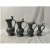 Image 1 : LOT 4 PEWTER PITCHERS VARIOUS SIZES