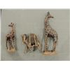 Image 1 : LOT 3 WOODEN ANIMAL SCULPTURES