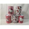 Image 1 : LOT 5 HELLO KITTY TIN COIN BANKS ASSORTED