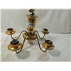 Image 2 : VINTAGE 5 LIGHT BRASS CHANDELIER