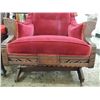 Image 2 : BURGUNDY VELVET ROCKING PARLOR CHAIR