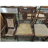 Image 1 : CARVED WOOD CHAIR WITH CANE SEAT