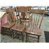 Image 1 : 3 COUNTRY DINNING CHAIRS