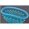 Image 2 : VINTAGE FENTON HOBNAIL BLUE OPALESCENT GLASS FAN VASE