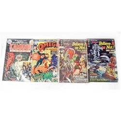 LOT OF 4 VINTAGE COMIC BOOKS - RIPLEY'S, OMEGA #1, KAMANDI