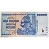 Image 1 : 2008 ZIMBABWE 100 TRILLION DOLLAR BANK NOTE